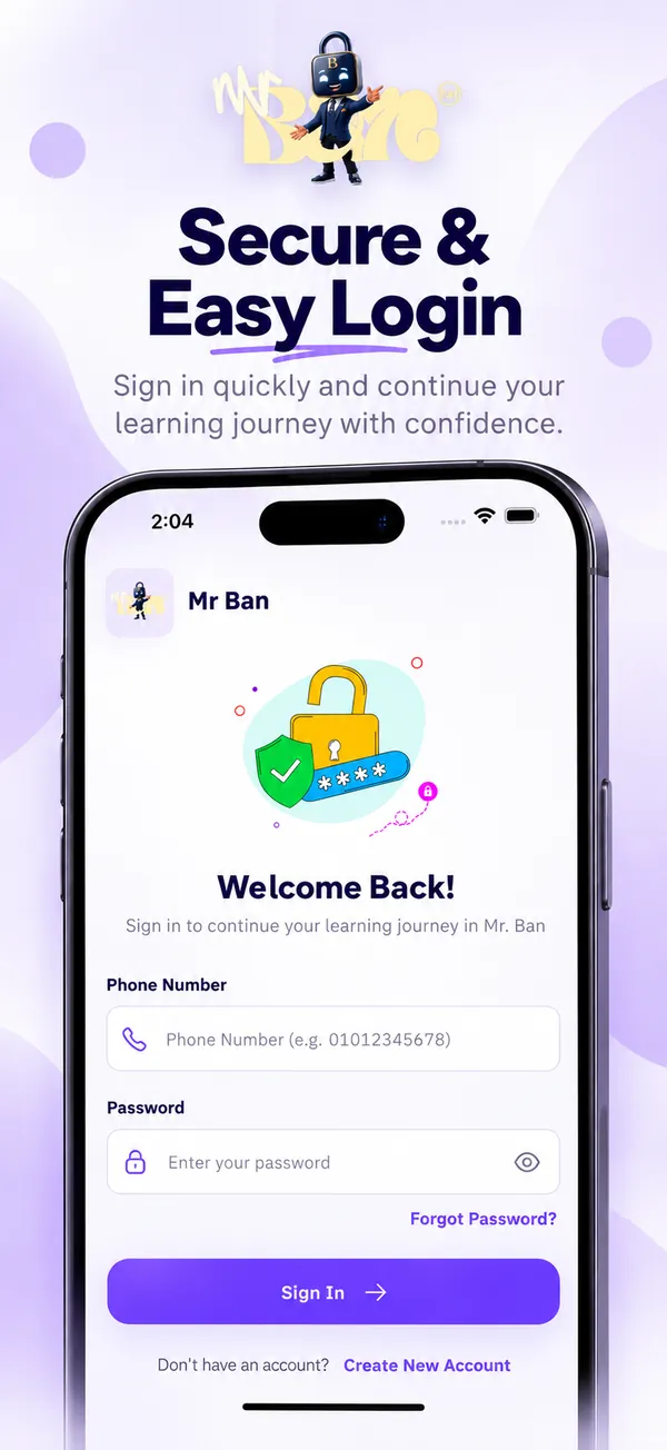 Secure sign-in with phone number and password